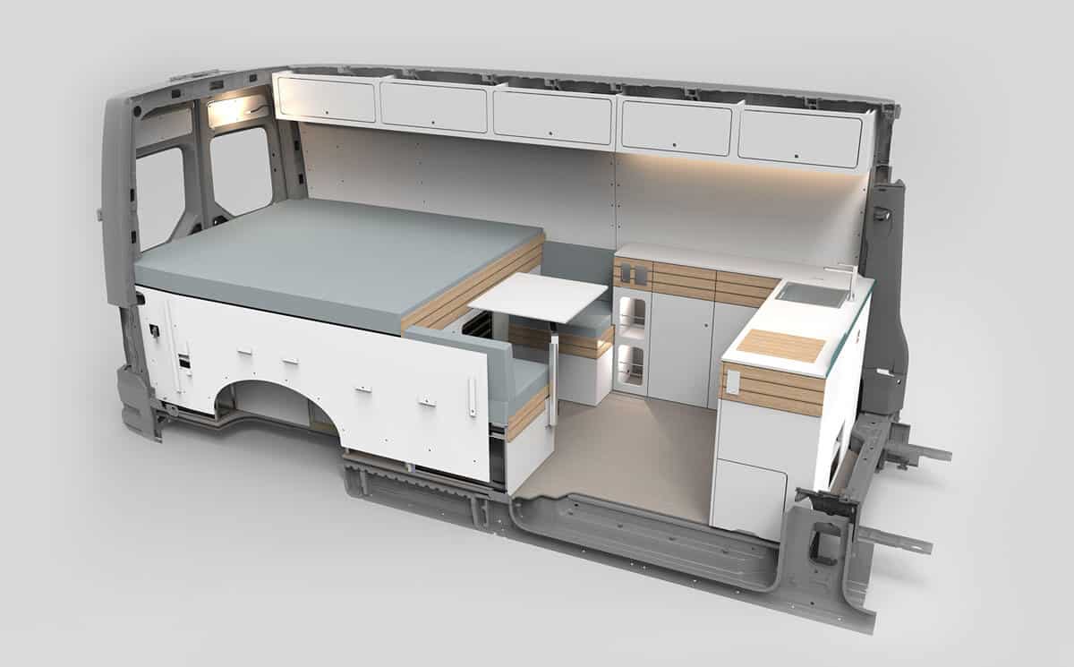 MINIMALIST Camper Ausbau Set VW T5/T6/T6.1 Langer Radstand - DreamCruiser